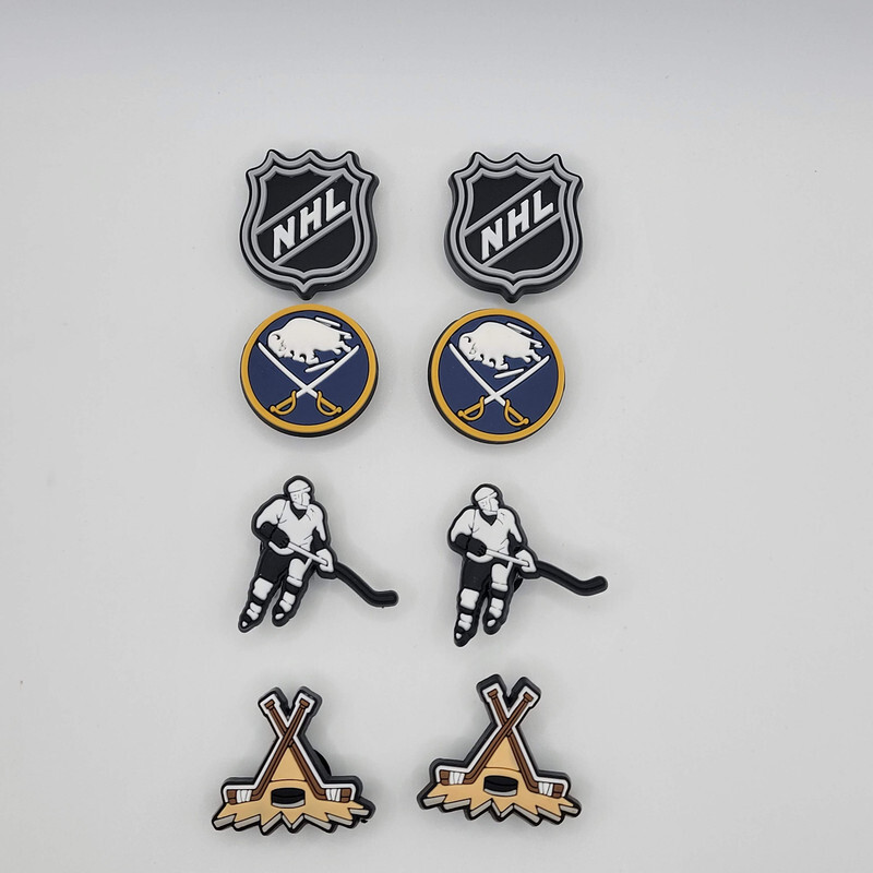 NHL Buffalo Sabres Hockey Team For Crocs Shoe Charms - 8 Pieces