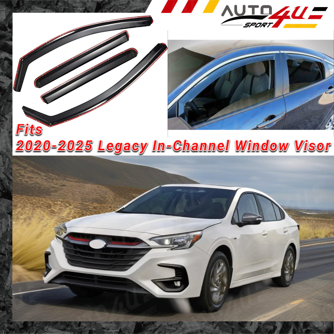 In-Channel Vent Window Visors Rain Sun Guards Shade Fits Subaru Legacy 2020-2025 In-Channel Vent Window Visors Rain Sun Guards Shade Fits Subaru Legacy 2020-2025