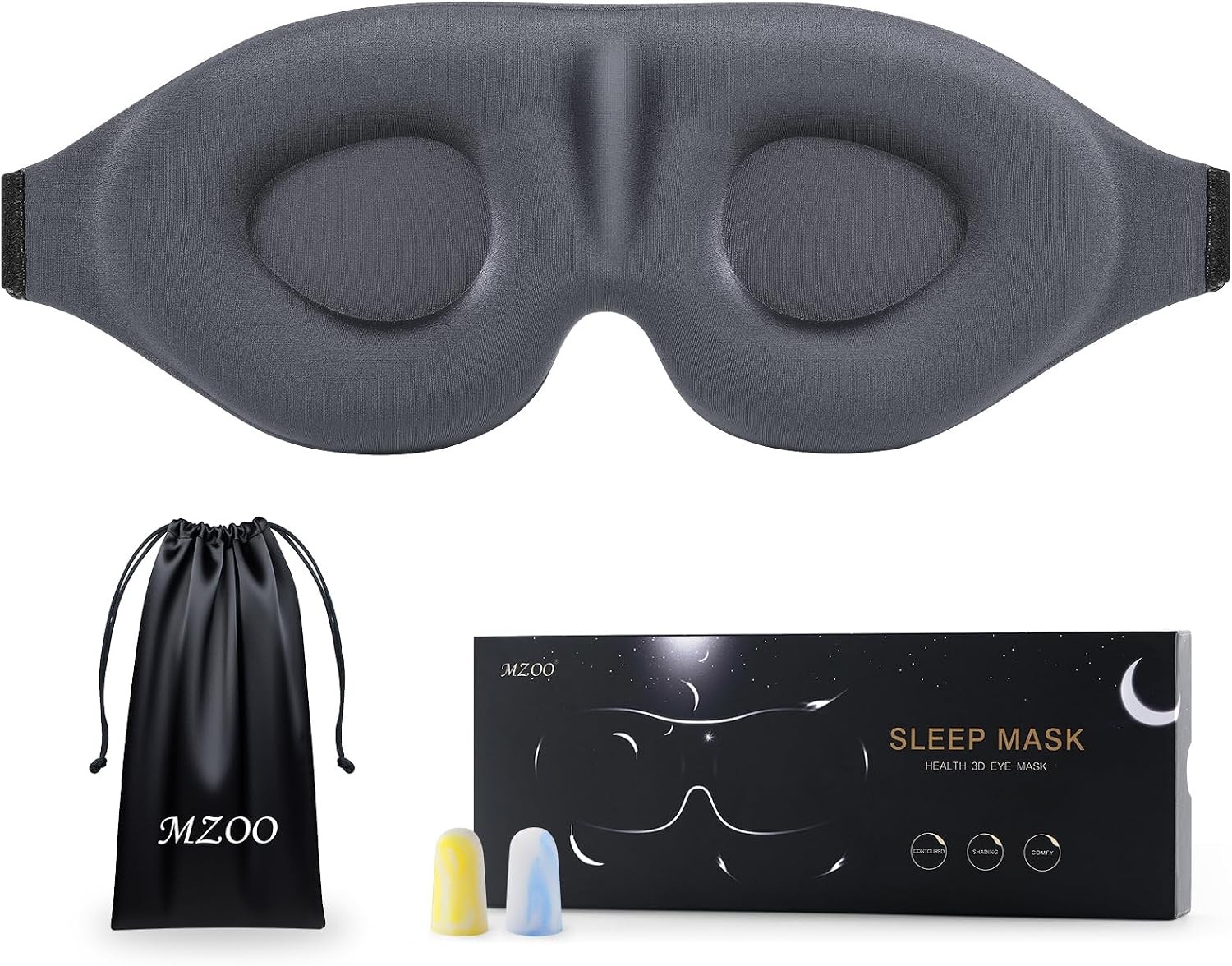 Luxury Sleep Mask for Women Men Patented Light Blocking Design Luxury Sleep Mask for Women Men Patented Light Blocking Design