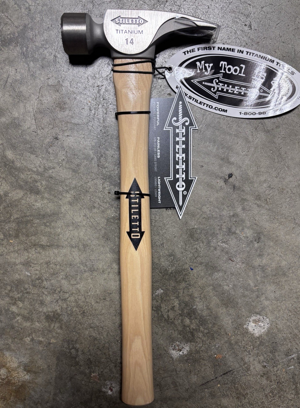 Stiletto TI14MS 14 Oz Titanium Milled face/ Straight 18\