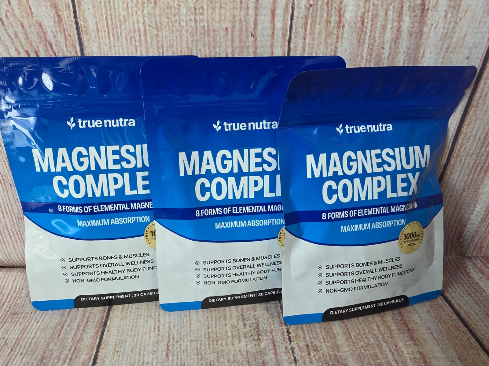 3x True Nutra Magnesium Complex 30 capsules (90 Total) - Expires: 04/2028 3x True Nutra Magnesium Complex 30 capsules (90 Total) - Expires: 04/2028