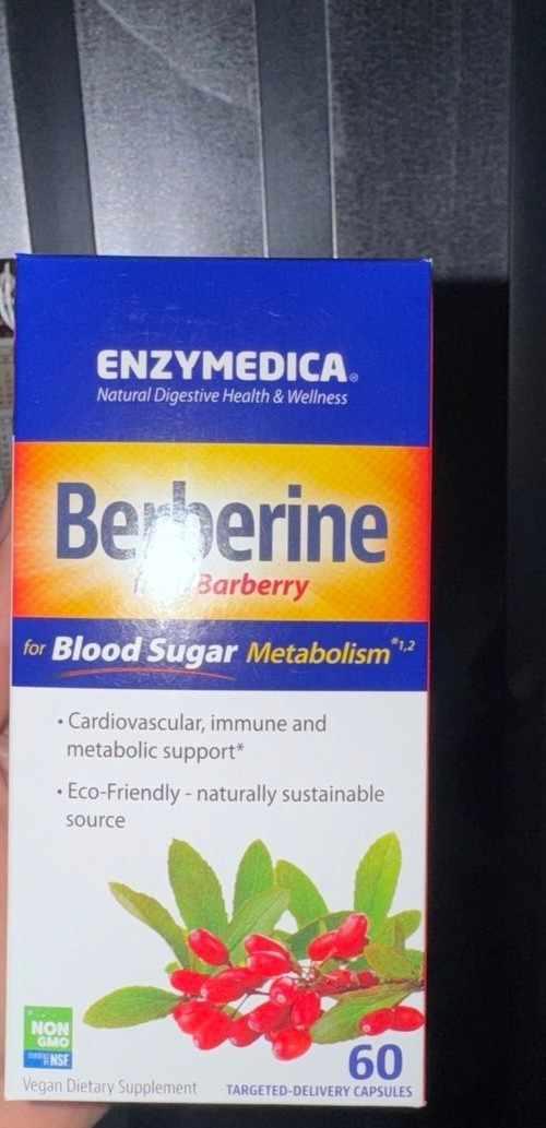 Enzymedica Berberine From Barberry Blood Sugar Supplement 510 mg - 60 Caps Enzymedica Berberine From Barberry Blood Sugar Supplement 510 mg - 60 Caps