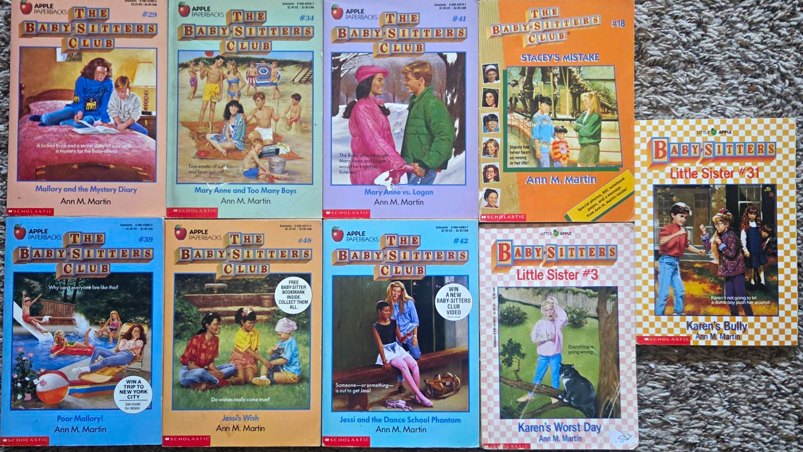 Vintage The Baby-Sitters Club Book Lot 10 Apple Paperbacks Little Sister Martin Vintage The Baby-Sitters Club Book Lot 10 Apple Paperbacks Little Sister Martin