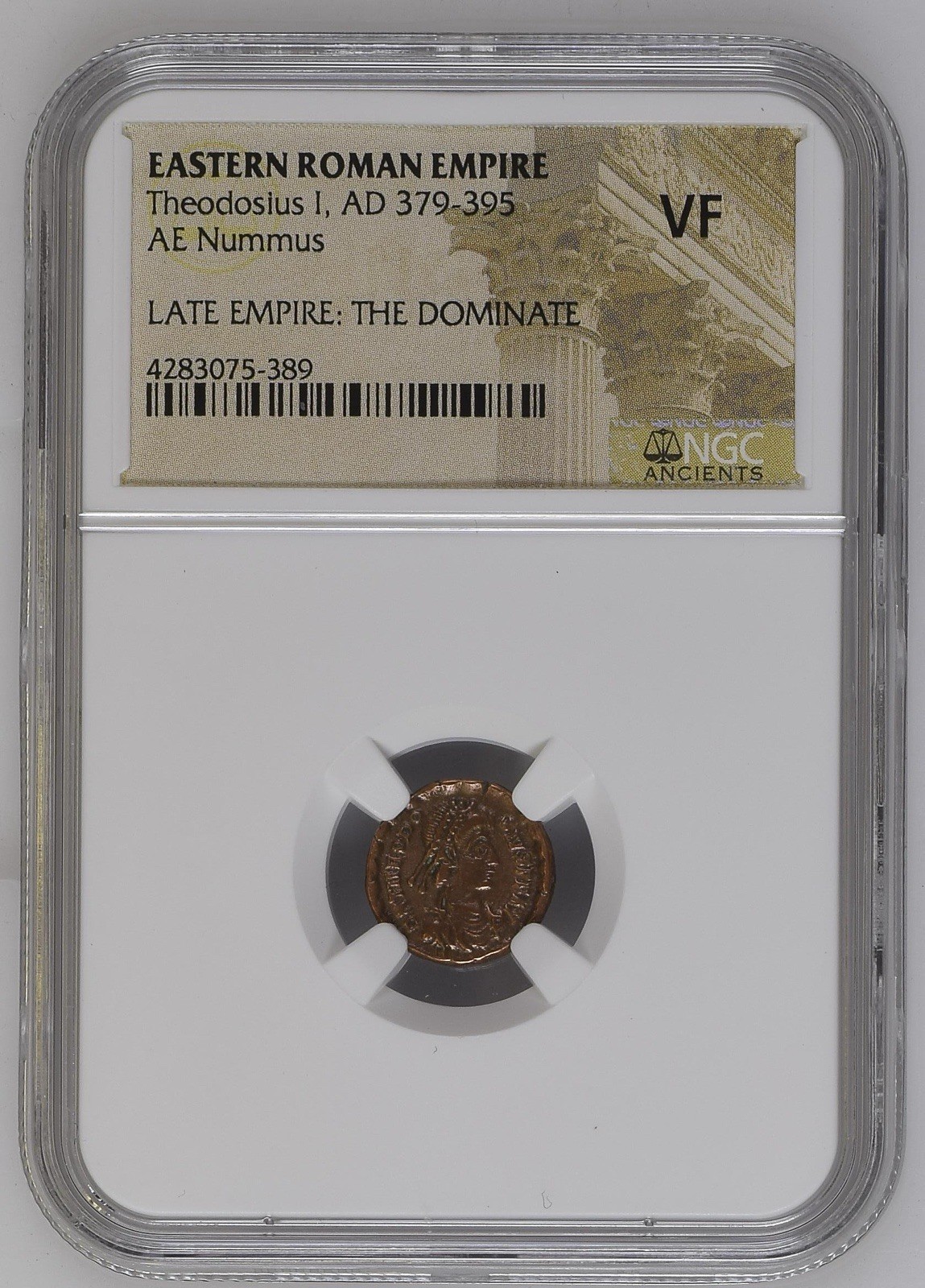 NGC VF Roman AE4 of Theodosius I (the Great) VERY FINE AD379-395 NGC Ancients