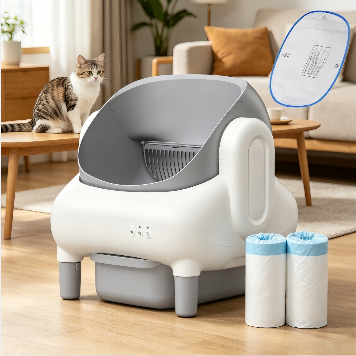 Automatic Cat Litter Box Self Cleaning Litter Box for Multiple Cats
