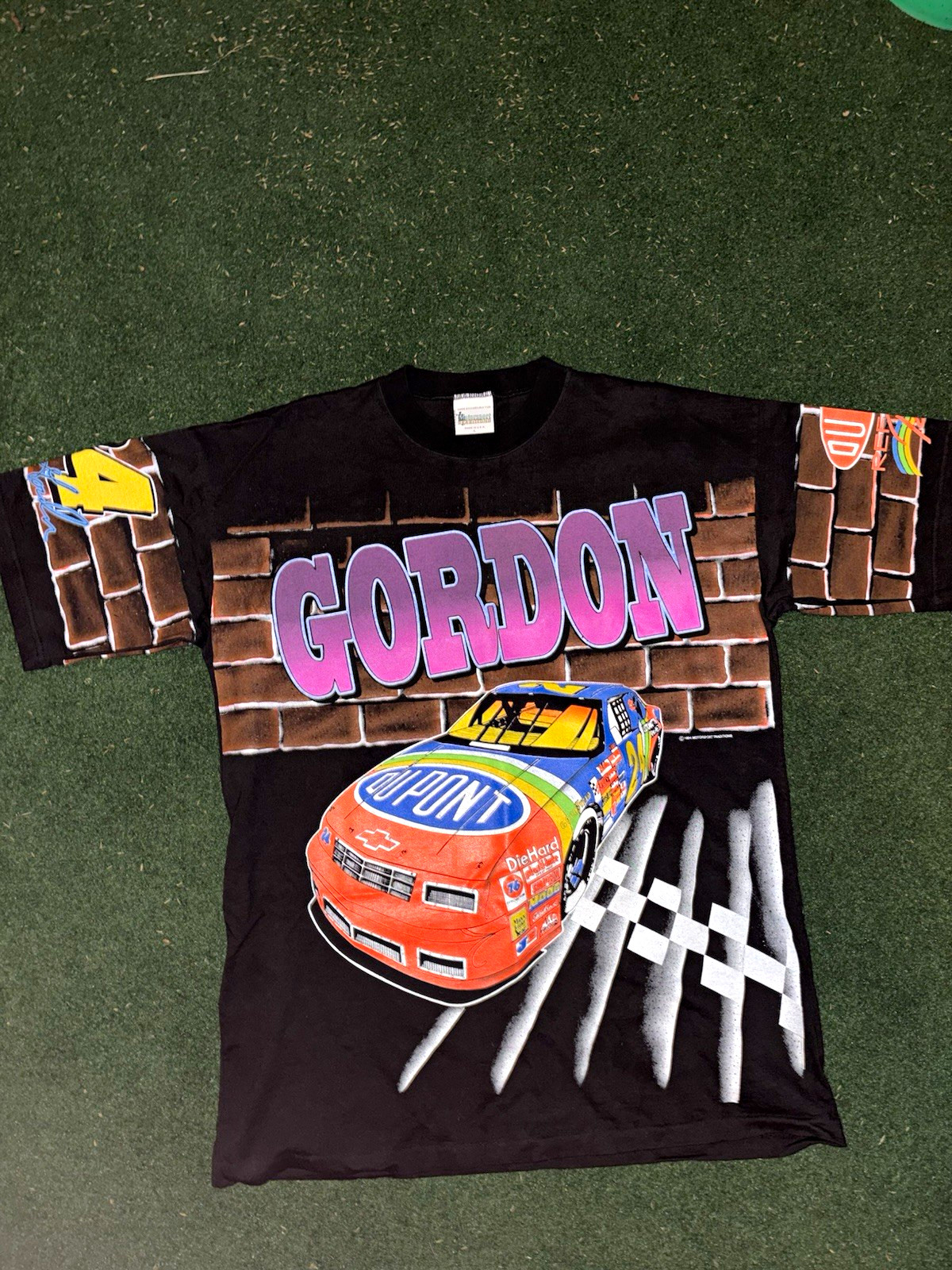 Rare VTG Jeff Gordon “Ready To Rumble” 1994 All Over Print T Shirt 90s Racing L Rare VTG Jeff Gordon “Ready To Rumble” 1994 All Over Print T Shirt 90s Racing L