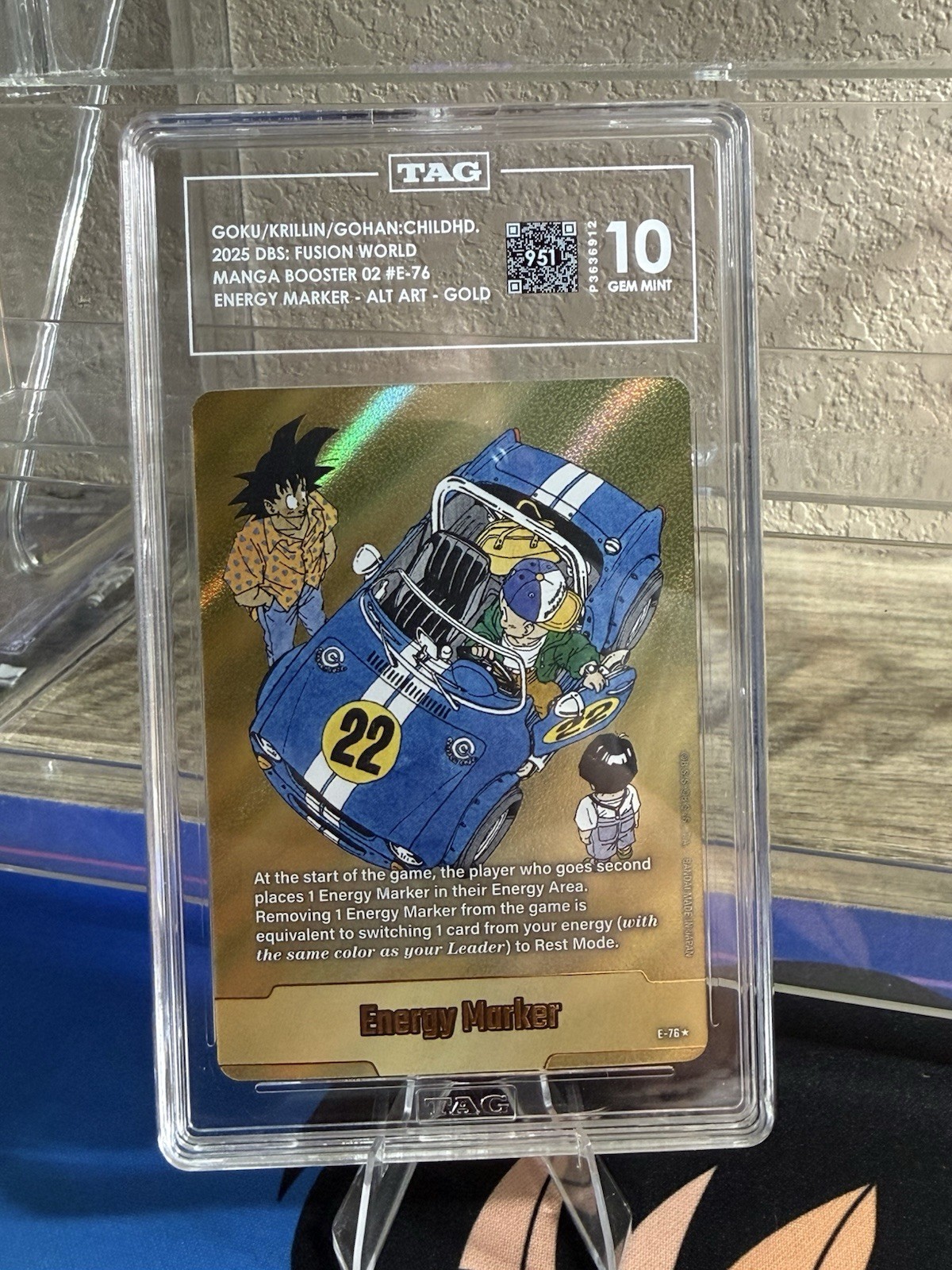Dragon Ball Fusion World TAG 10 SB02 Manga Booster Energy Marker E-76 GOLD