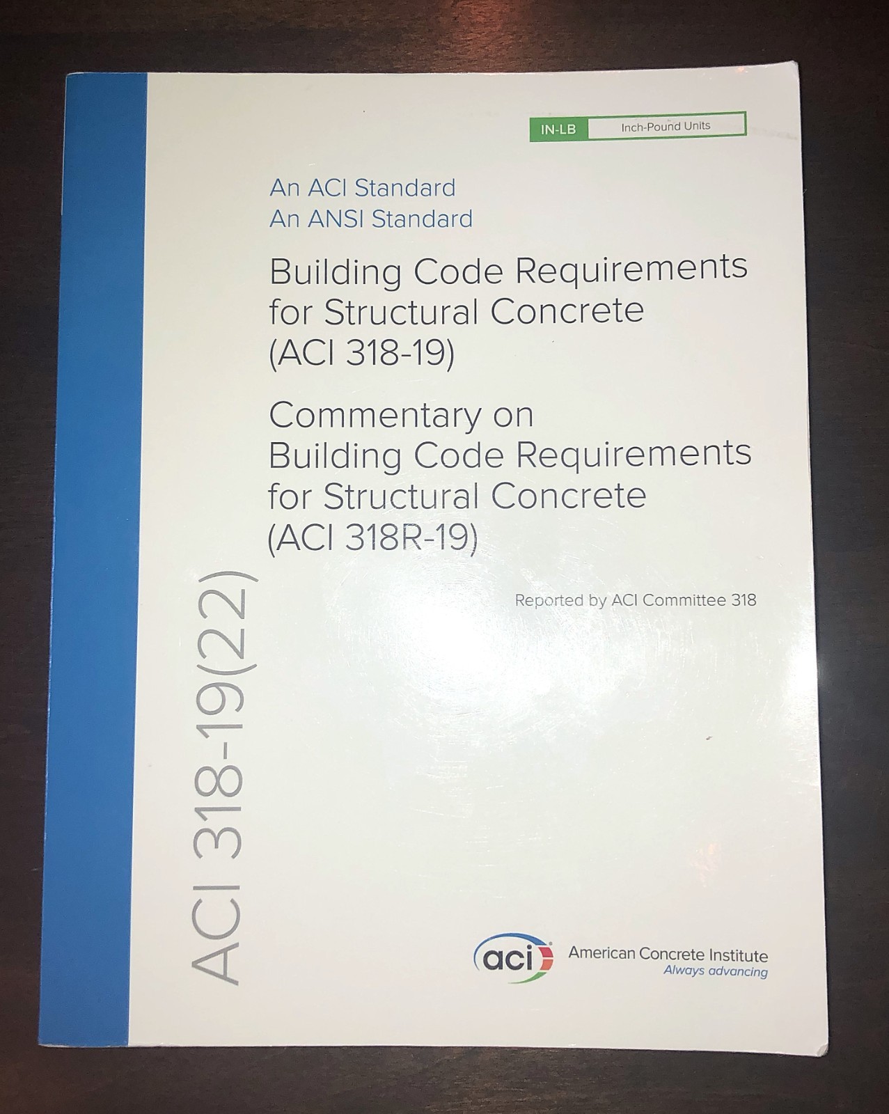ACI CODE 318-19(22) Structural Concrete Manual Like New ISBN 9781641950565 ACI CODE 318-19(22) Structural Concrete Manual Like New ISBN 9781641950565