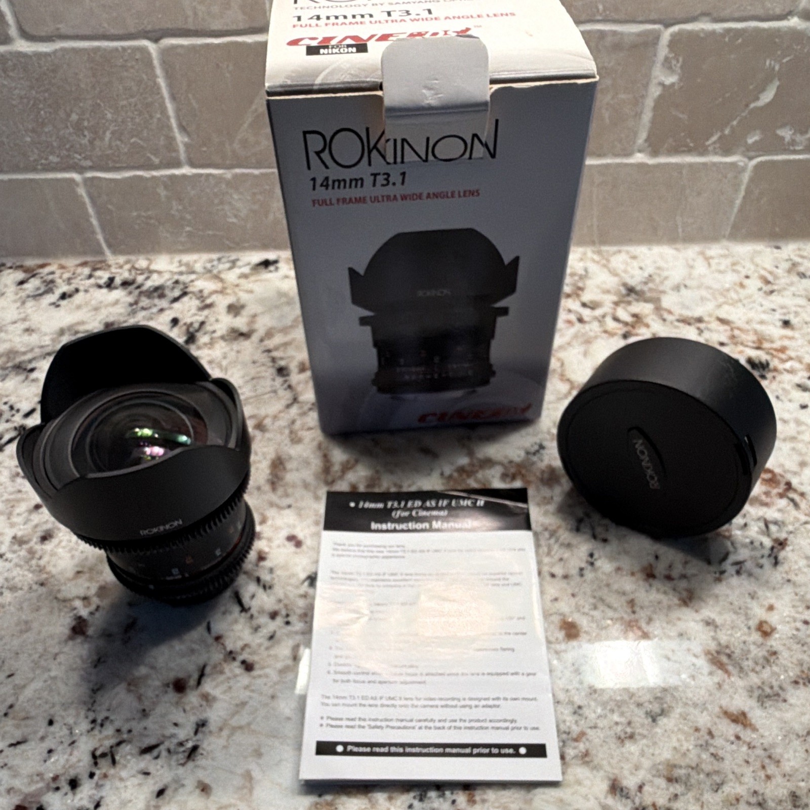Rokinon Cine DS 14mm T3.1 Full Frame Ultra Wide Cine Lens Nikon + Box