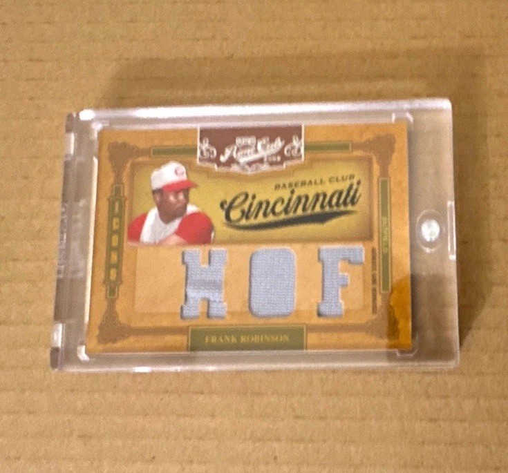 2008 Playoff Prime Cuts Frank Robinson HOF Triple Relic Platinum 1/1 Reds