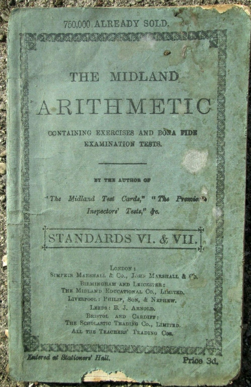Vintage 1880\'s The Midland Arithmetic Standards VI & VII Paperback England Text