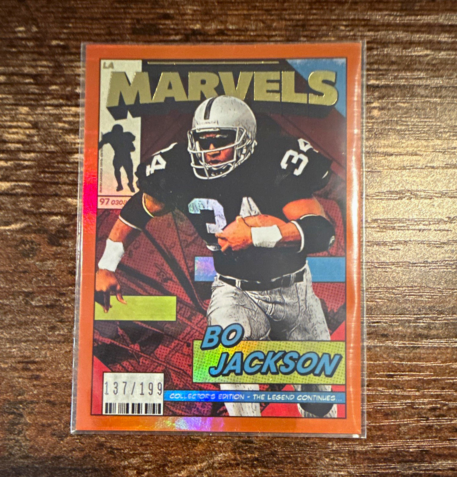 Panini 2026 Decades 90s Pop Culture Marvels Bo Jackson Raiders Orange /199