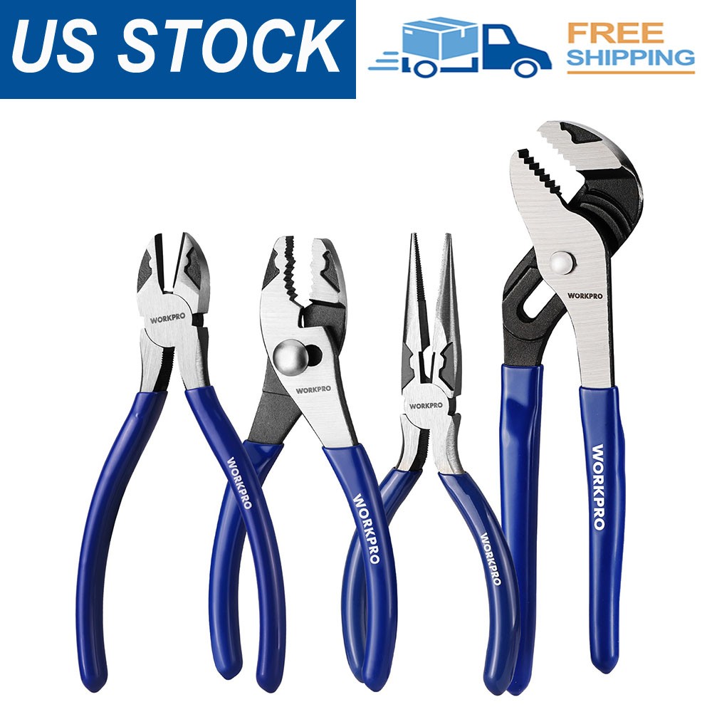 WORKPRO 4-Piece Professional Hand Tool Pliers Set for Home & Electrical Work