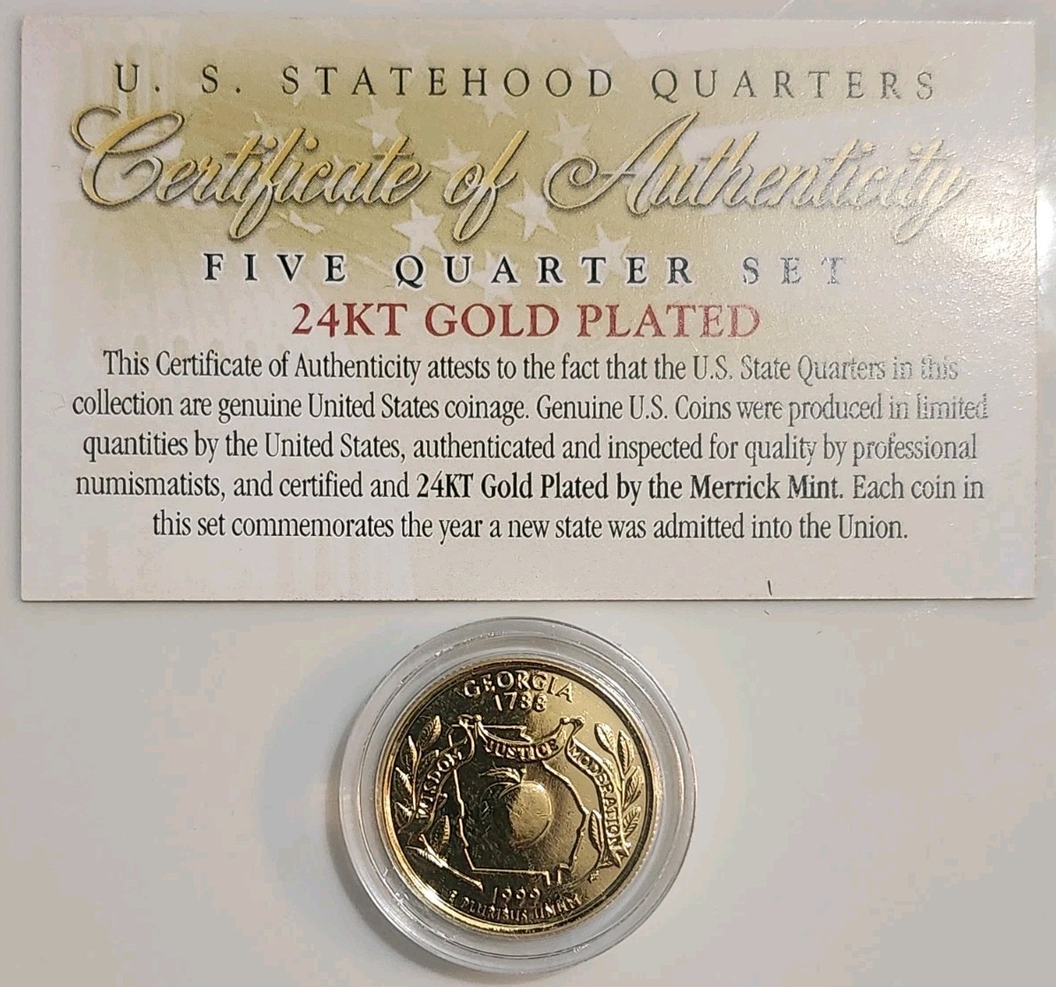 1999-D 25C Georgia State Quarter (Gold-Plated)
