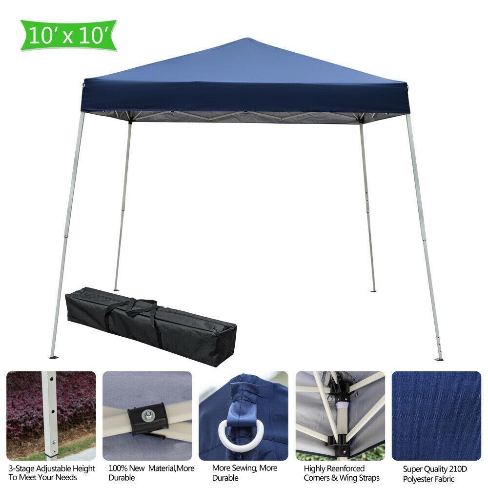 10'x10' Pop UP Canopy Tent Wedding Party Folding Gazebo Heavy Duty W/ Carry Bag