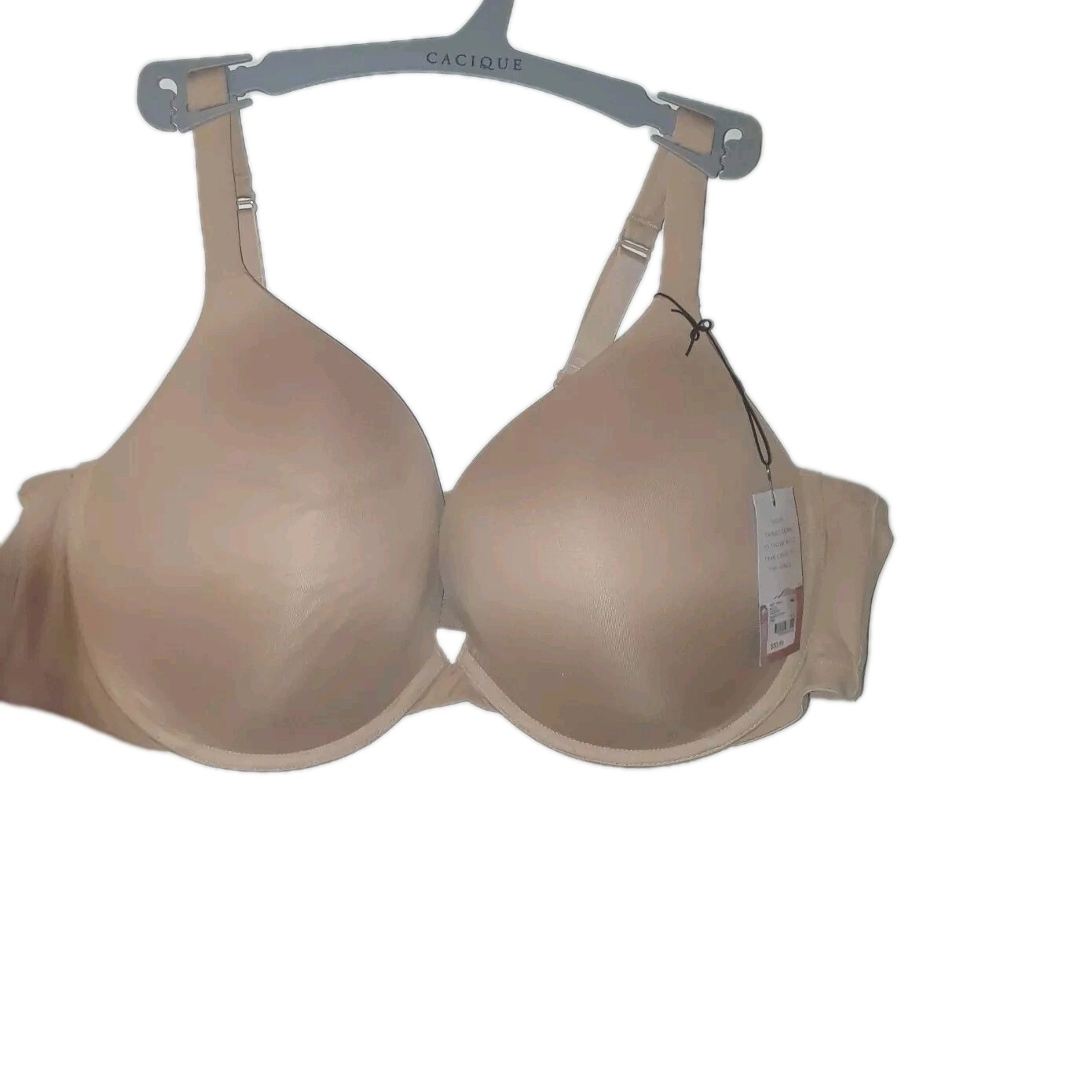 New Lane Bryant 48C Boost Plunge Bra Smooth Cafe Mocha Cacique 