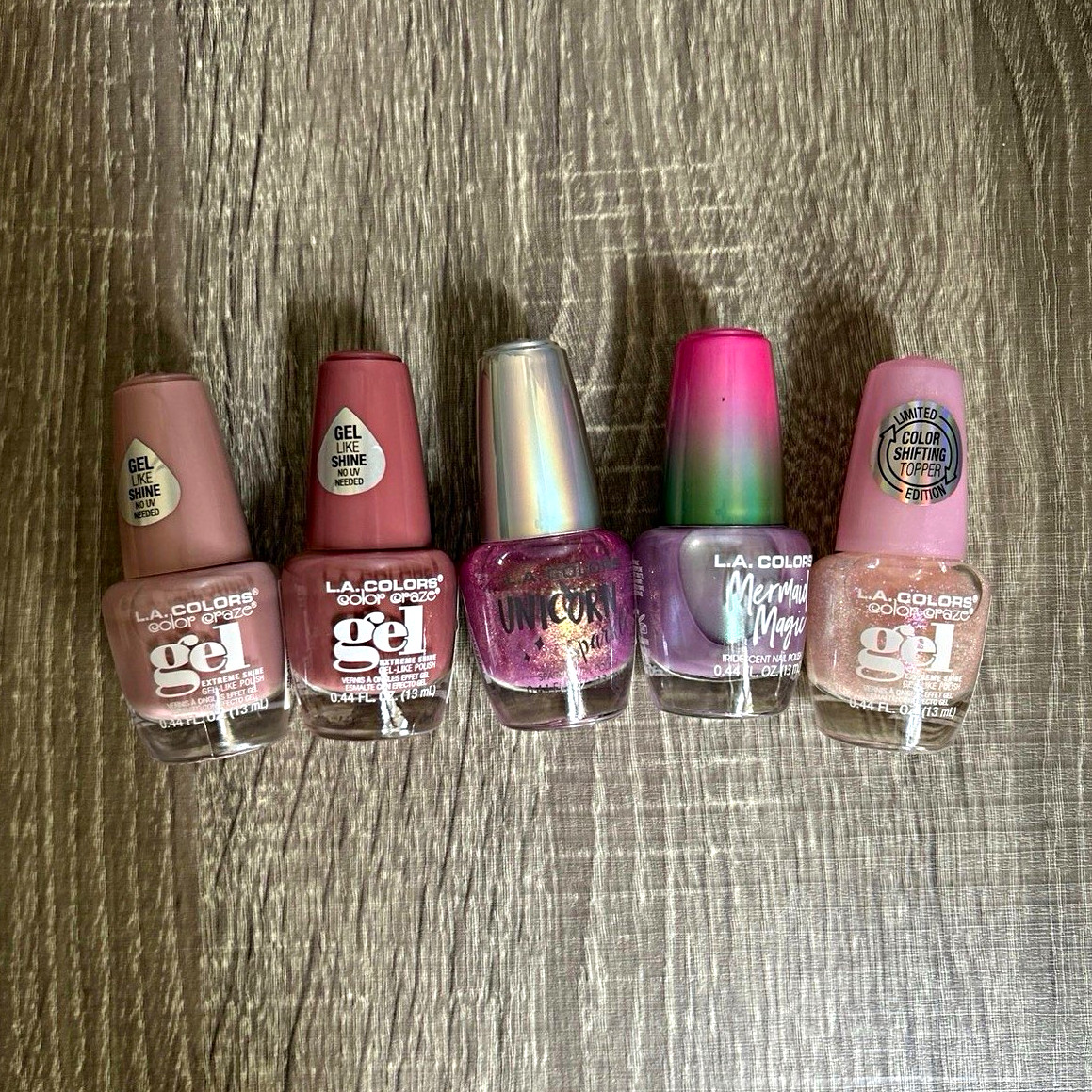 L.A. COLORS nail polish set - 5 colors