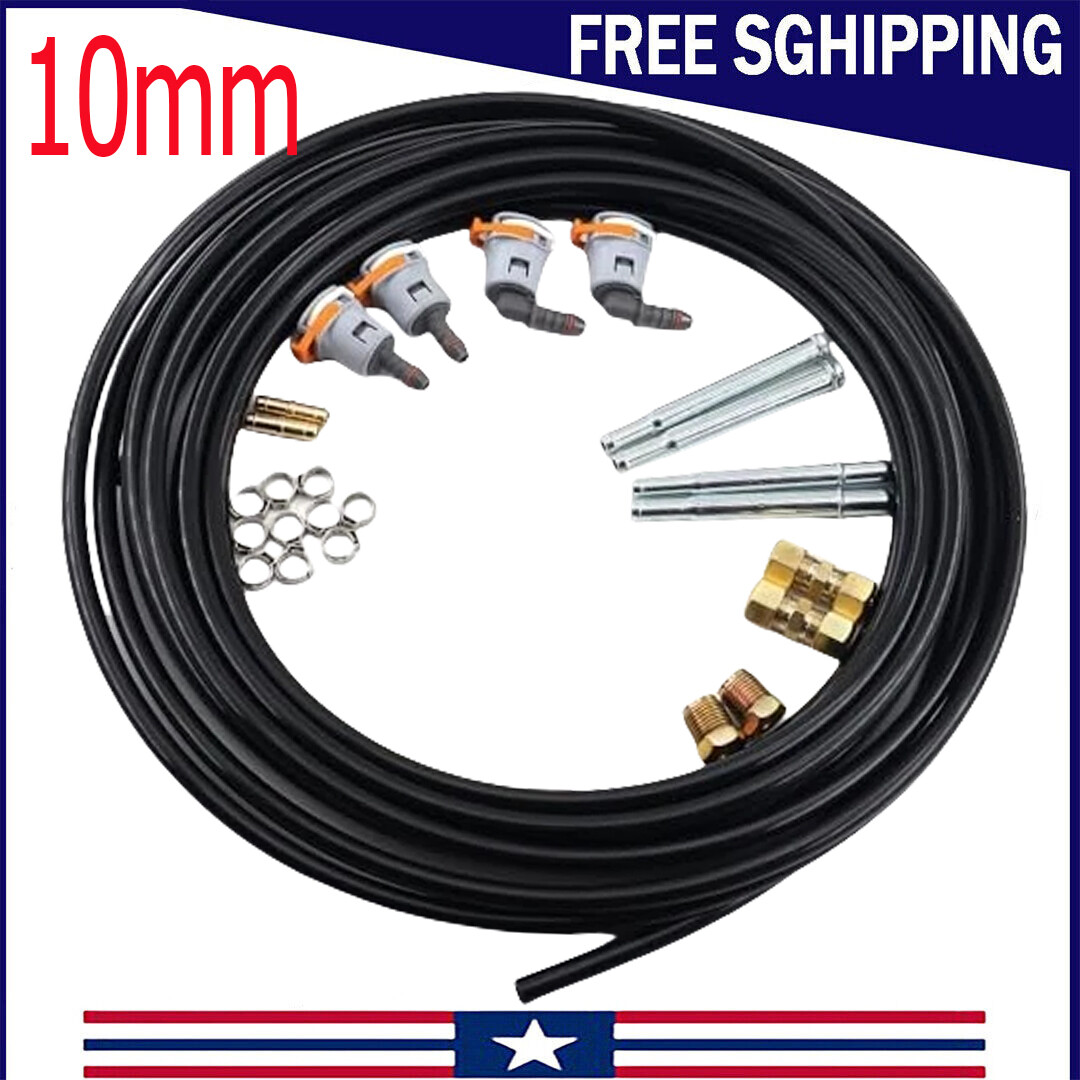 New Fuel Line Repair Kit 3/8 in (10mm), FLK-38 Automotive Replacement Black USA