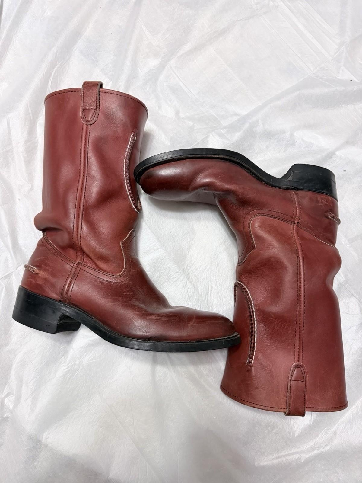 vintage-style Morrison boots, 90s, hand made, real leather, like size 11M - 12M vintage-style Morrison boots, 90s, hand made, real leather, like size 11M - 12M