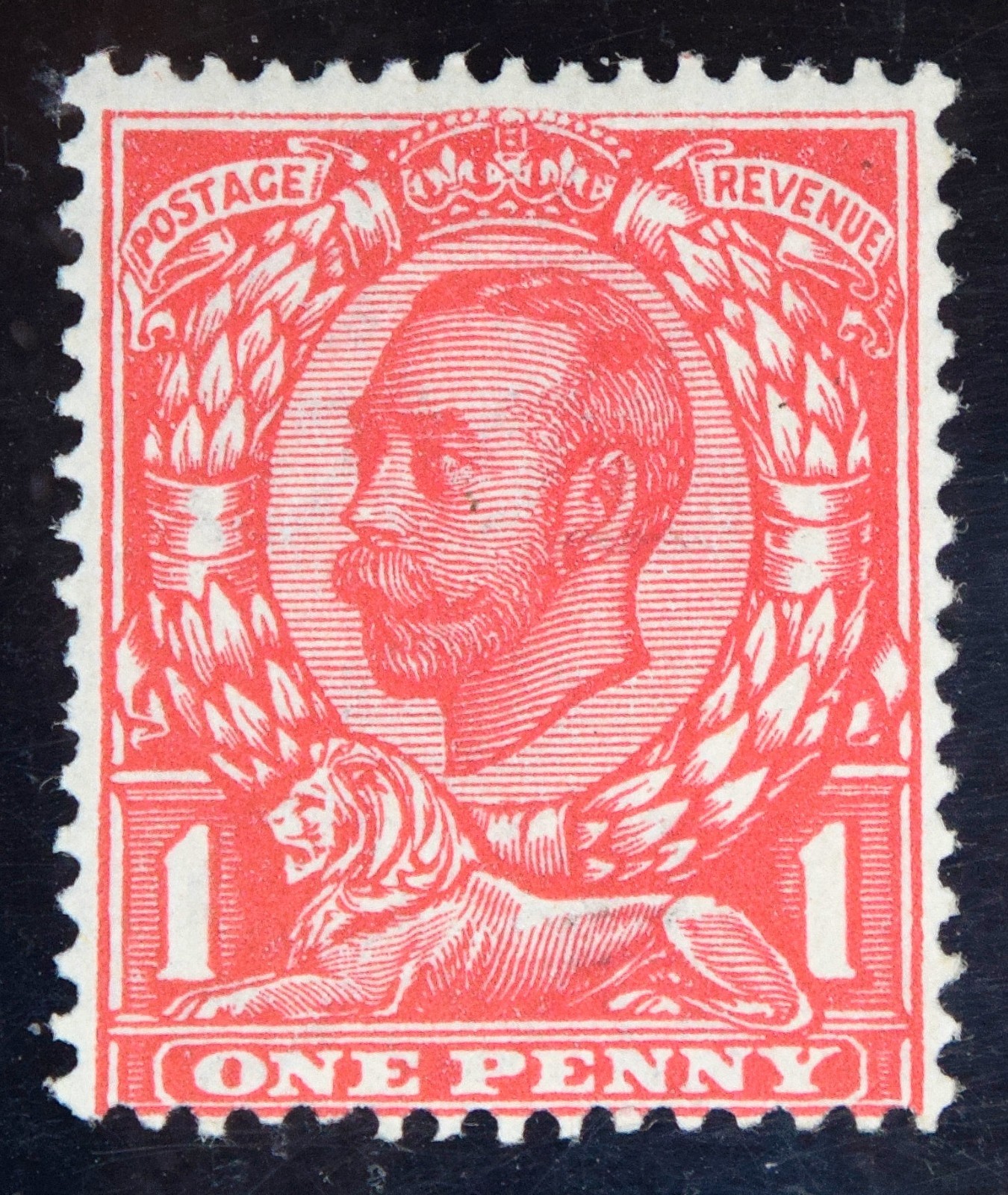 GB SG345a 1912 KGV 1d Scarlet, Wmk Simple Cyp. No Cross on Crown Mint UMM C.£175 GB SG345a 1912 KGV 1d Scarlet, Wmk Simple Cyp. No Cross on Crown Mint UMM C.£175