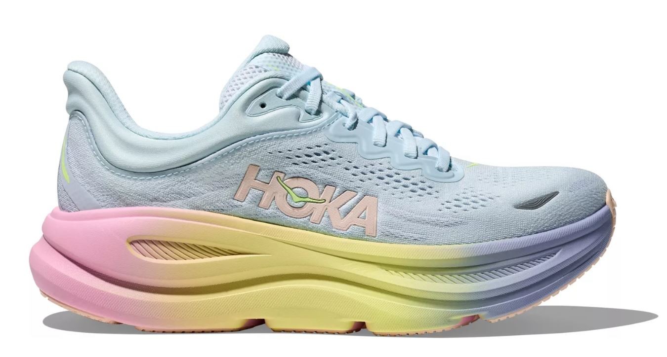 HOKA Women\'s Bondi 9 Running Shoes Glimmering Blue/Overcast Freeship