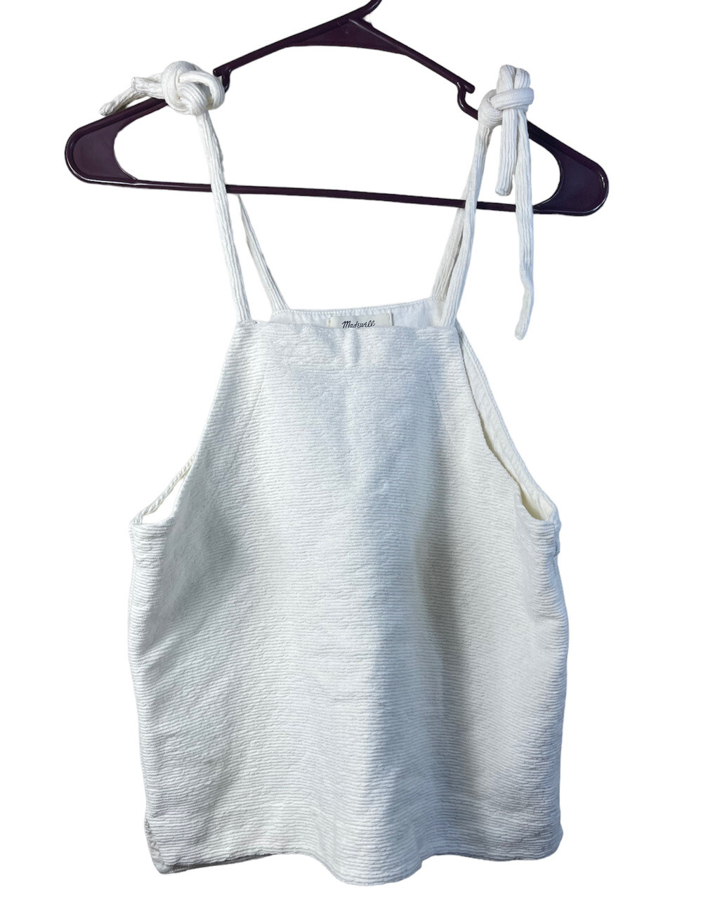 Madewell Tie-Shoulder Tank Top Off White Women\'s Size Small Style M0073 Cotton Madewell Tie-Shoulder Tank Top Off White Women\'s Size Small Style M0073 Cotton