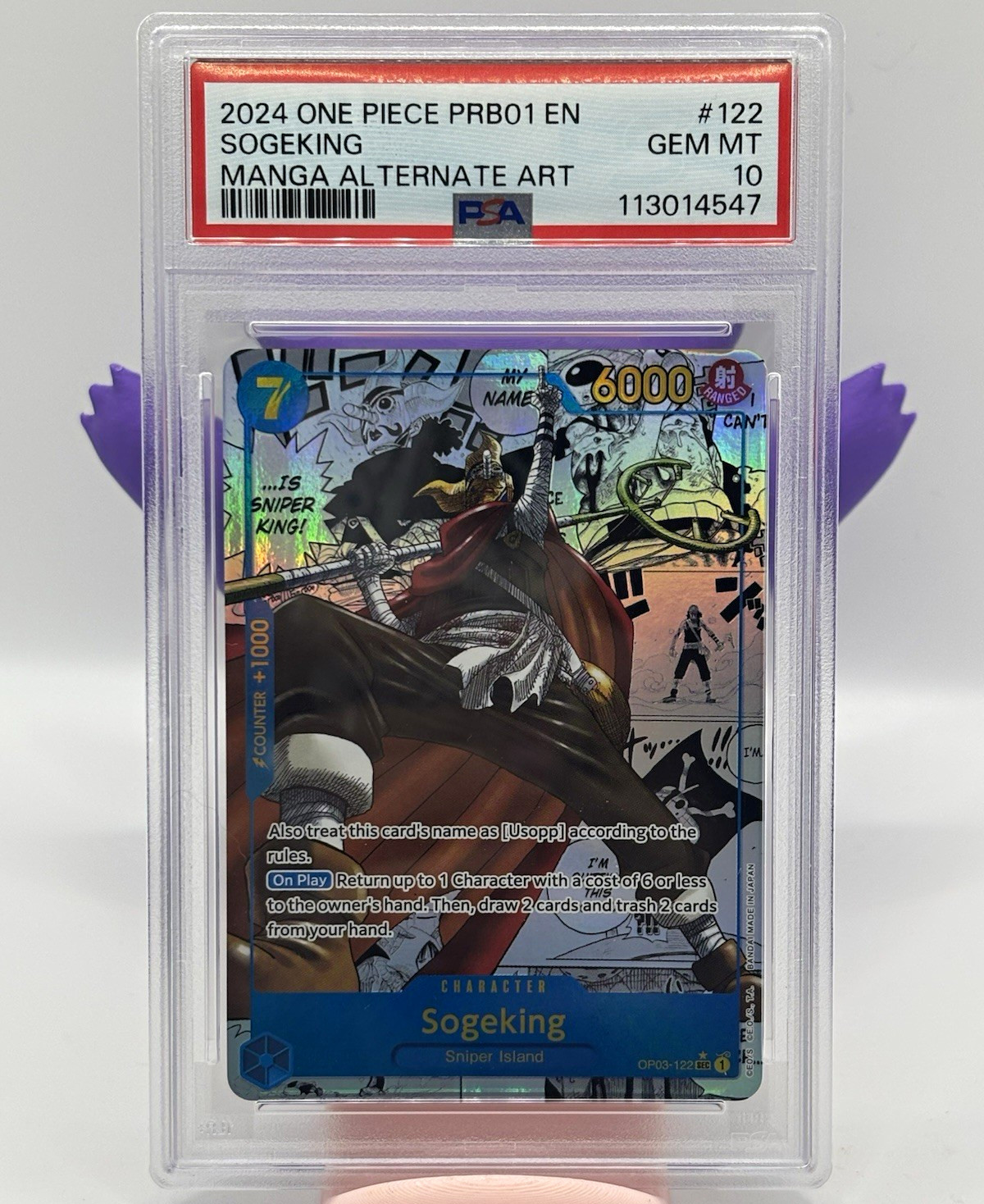 One Piece Sogeking PRB01-Premium Booster The Best #122 Manga Alt Art PSA 10