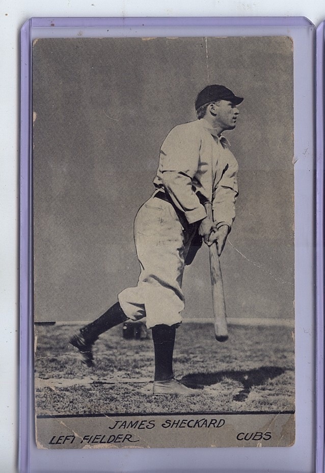 1908 Cubs White Sox  Postcards James Sheckard Chicago Cubs