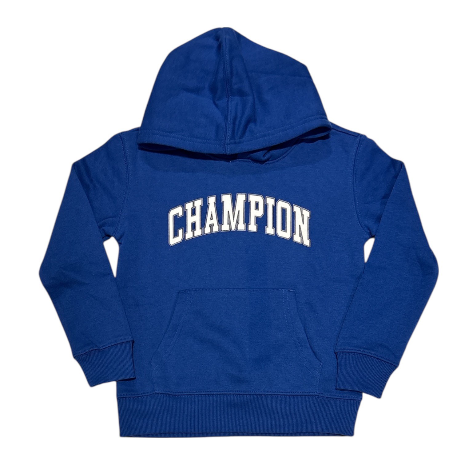 Champion Boy\'s Classic Fit Pullover Logo Fleece Hoodie (Blue, L (10/12))