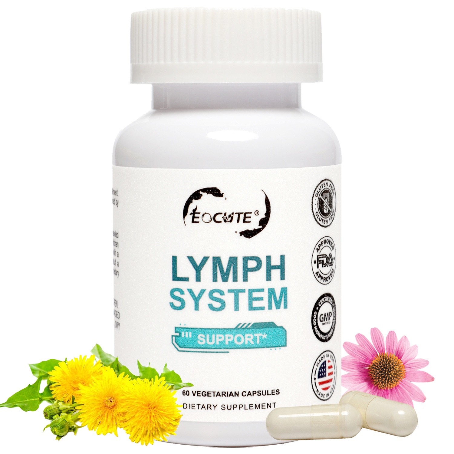 Lymphatic Drainage Supplement, 7-in-1 Lymph System Support 60 Capsules NEW USA Lymphatic Drainage Supplement, 7-in-1 Lymph System Support 60 Capsules NEW USA