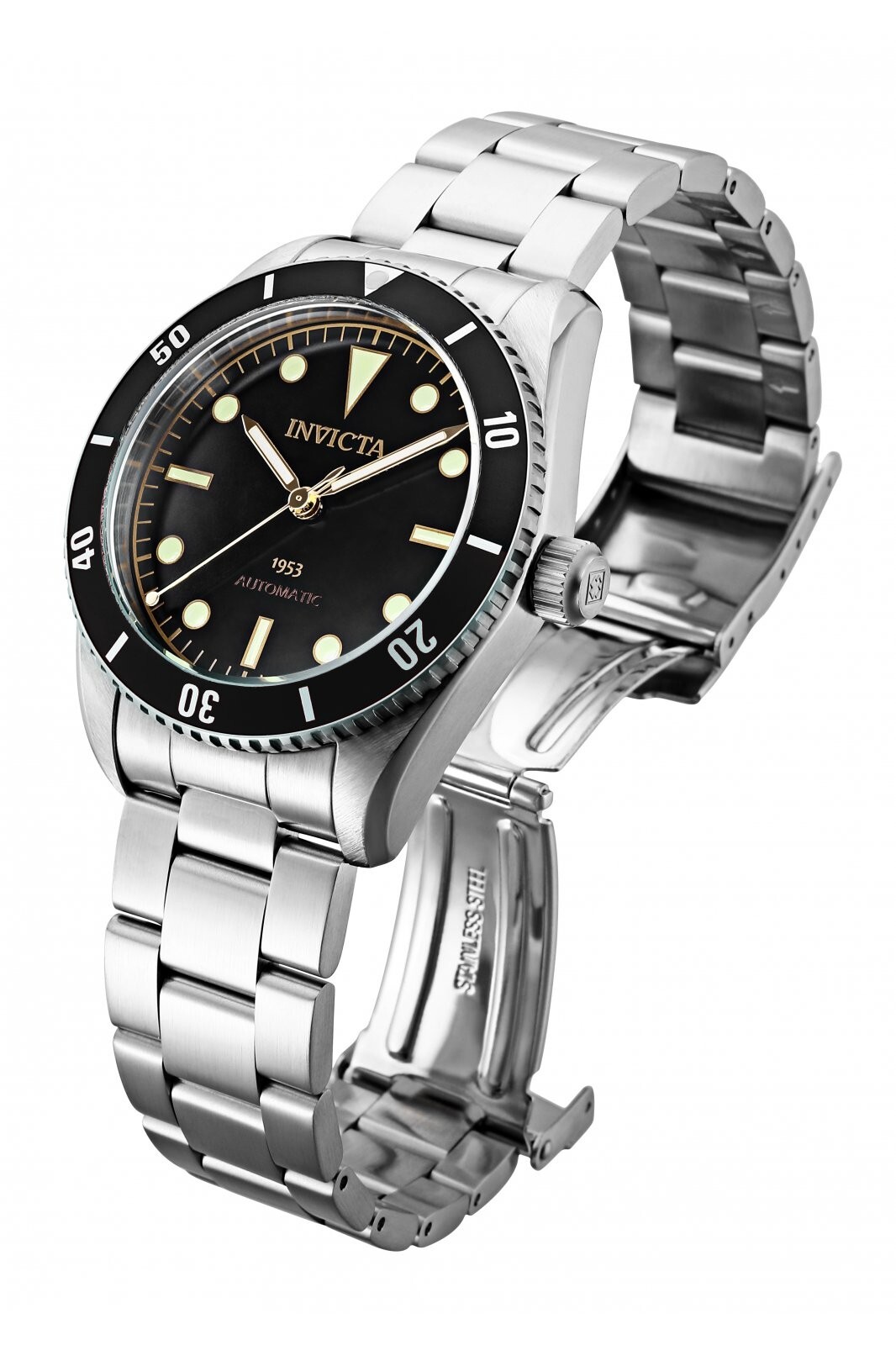RARE NEW INVICTA 1953 PRO DIVER MEN'S NH35 AUTOMATIC 40MM BLACK DIAL SS WATCH