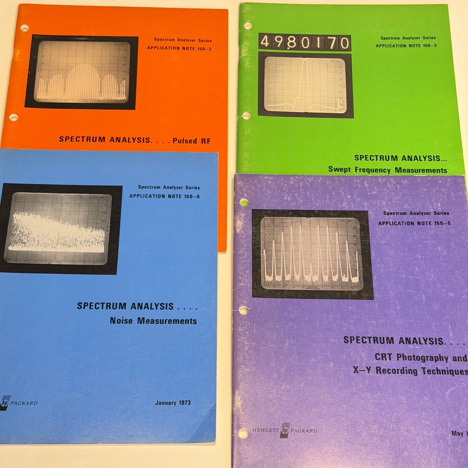 HP Spectrum Analyzer Application Notes 150 Set Plus Pulsed RF Calculator VTG 70s