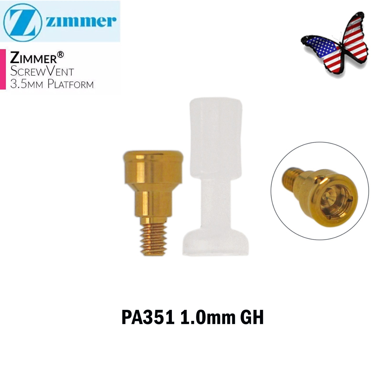 Dental Zimmer TSV Locator Abutment Overdenture Attachment 3.5/4.5mm Internal Hex