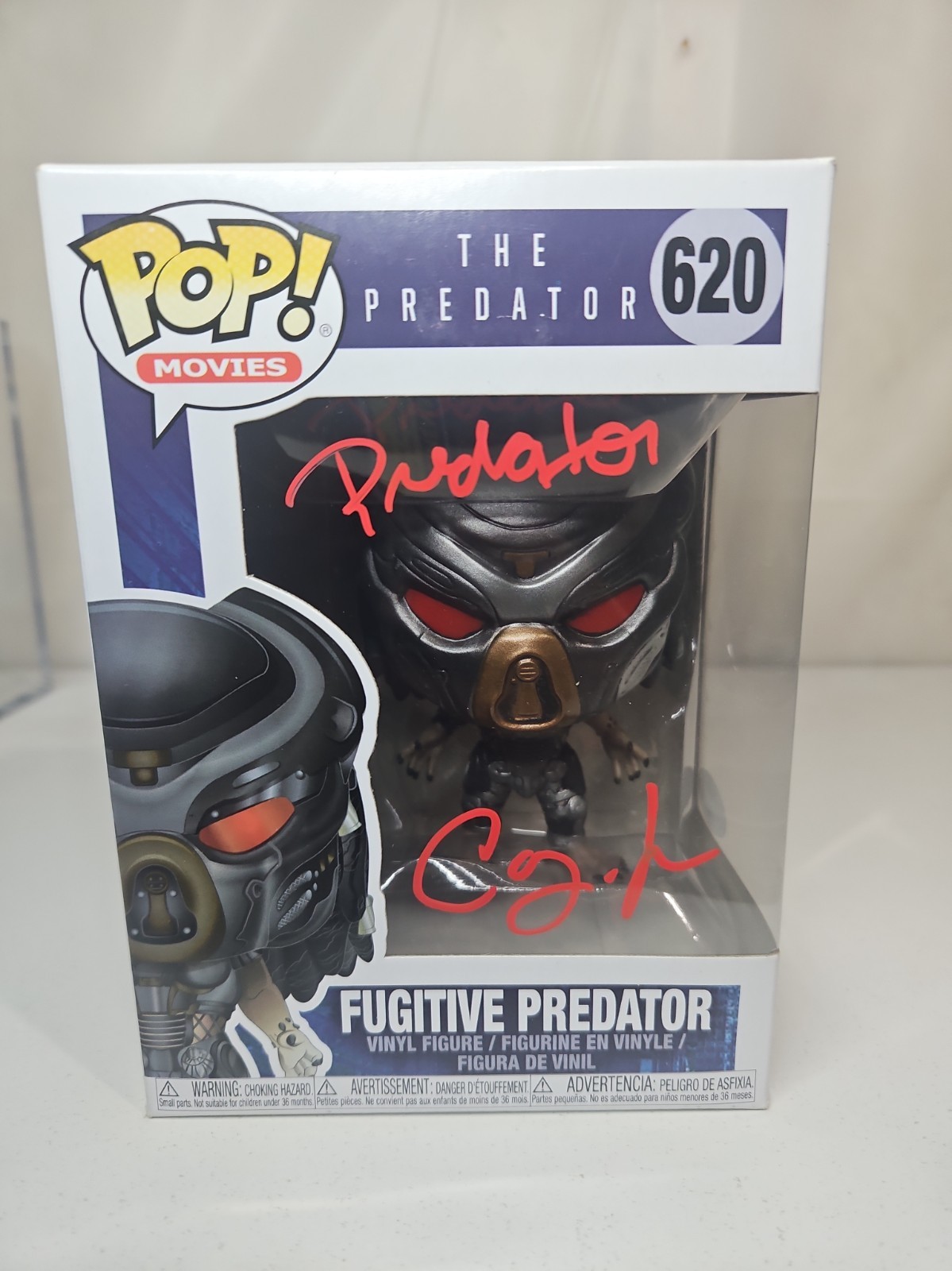 Funko Pop The Predator Fugitive Predator  620 Signed By Carey Jones W/ COA