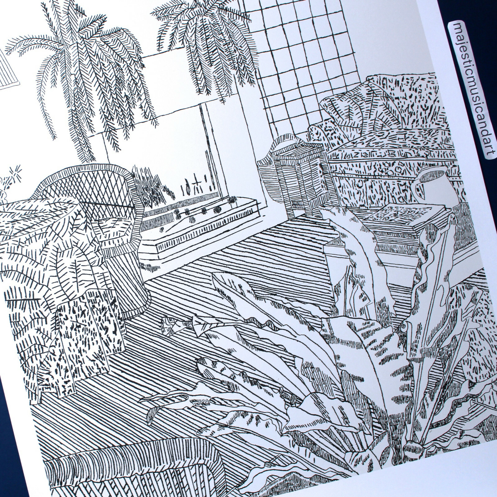 JONAS WOOD ORIGINAL 2018 PRINTS EXHIBITION POSTER 