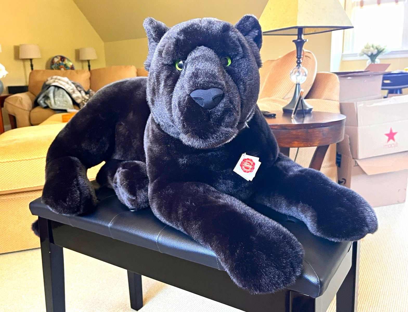 Teddy Hermann Rare/HTF Jumbo XL Black Panther Plush 34 inches Teddy Hermann Rare/HTF Jumbo XL Black Panther Plush 34 inches
