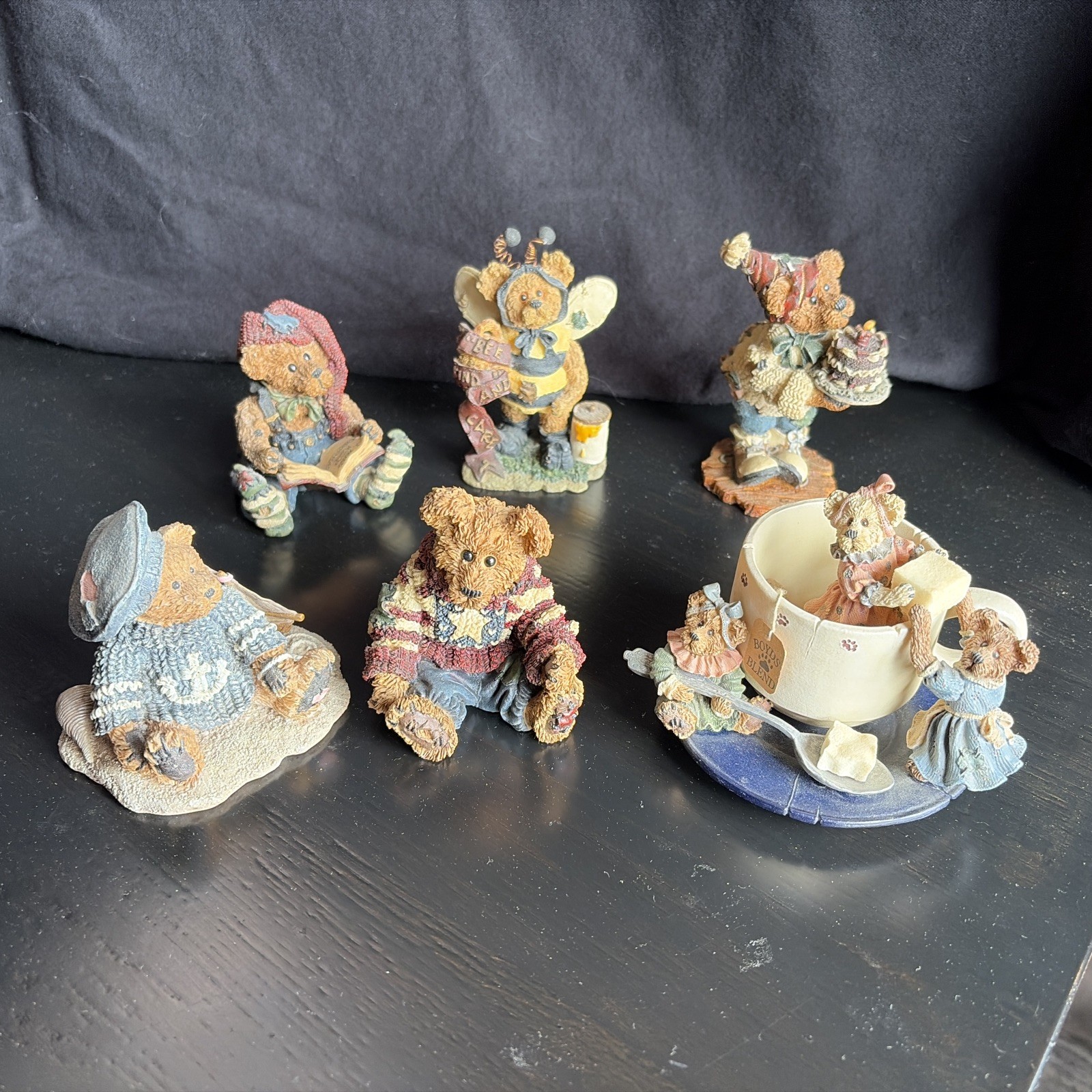 Boyds Bears & Friends 6 Pieces From The Bearstone Collection with Original Boxes