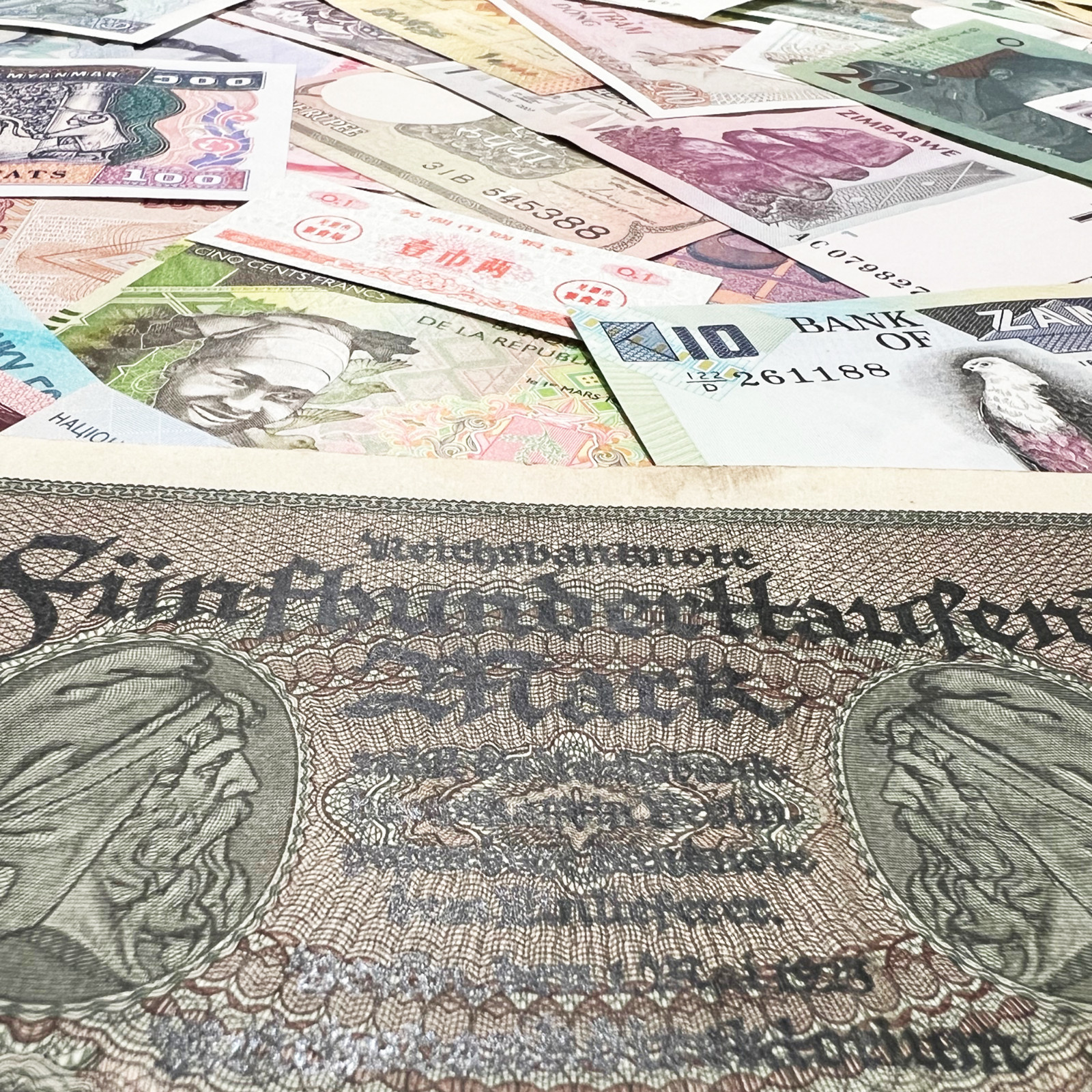 107 Banknote Lot 100+ Year Old Notes & World Mix Paper Money Set Currency