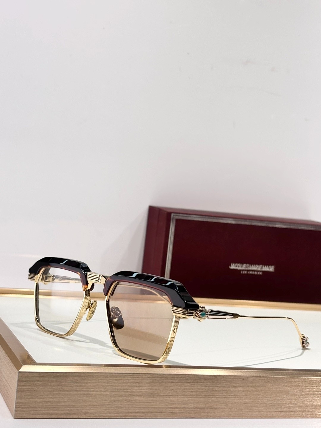 Jacques Marie Mage Worland sunglasses Tortoise Browline Gold Metal Frame Jacques Marie Mage Worland sunglasses Tortoise Browline Gold Metal Frame