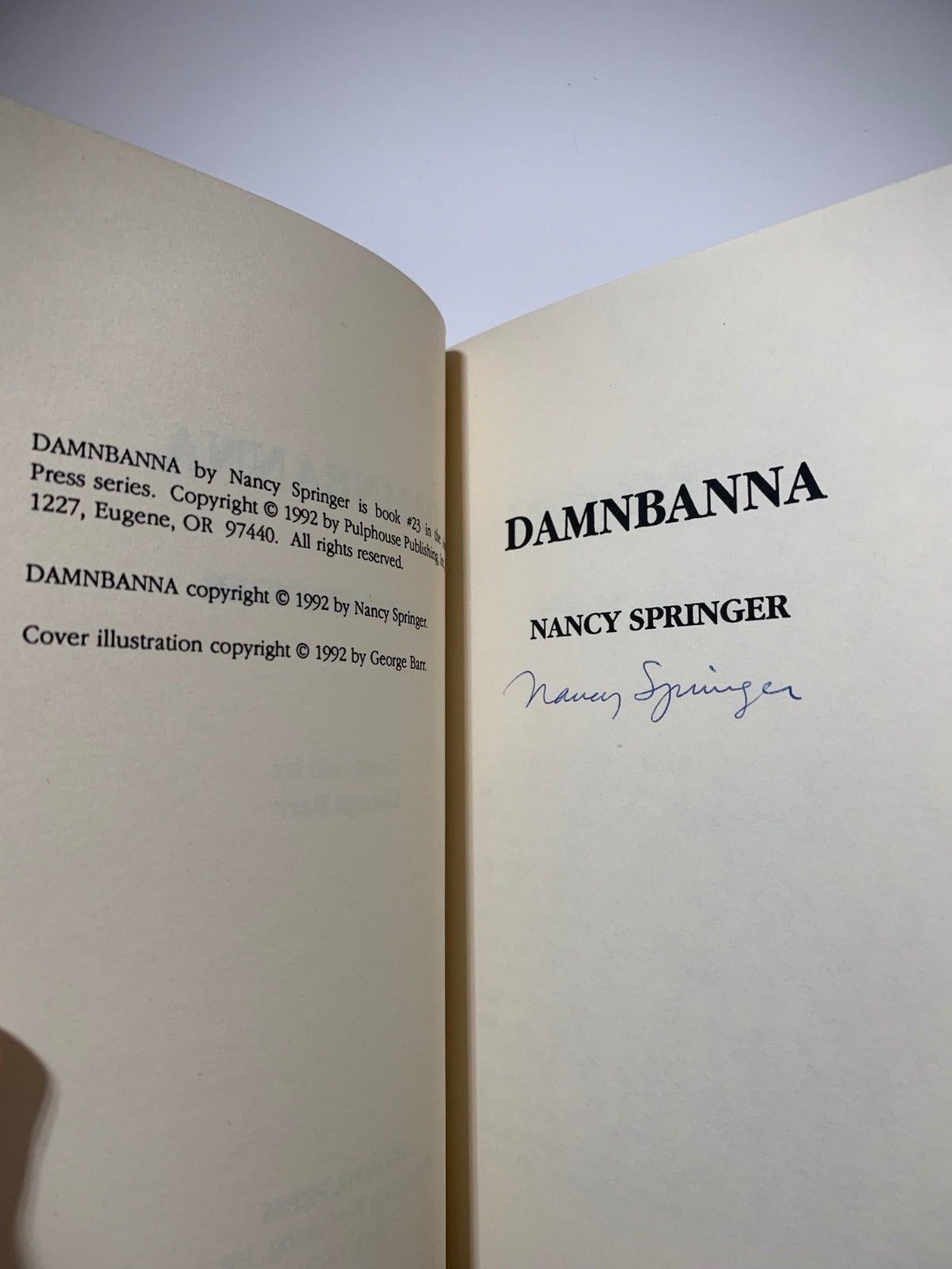 #Signed  Nancy Springer | Damnbanna | First limited edition hardbound.