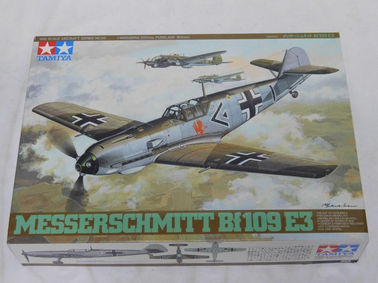 1/48 Tamiya ME Bf109E3 & Resin Cockpit Metal Landing Gear Guns Plastic Model Kit