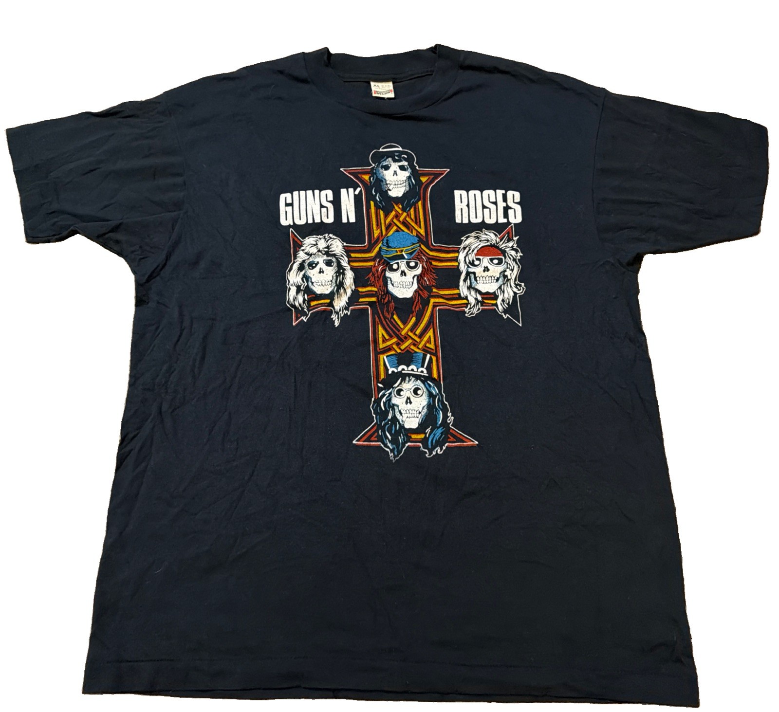VTG 80s Guns and Roses Appetite for Destruction Shirt XL Single Stitch