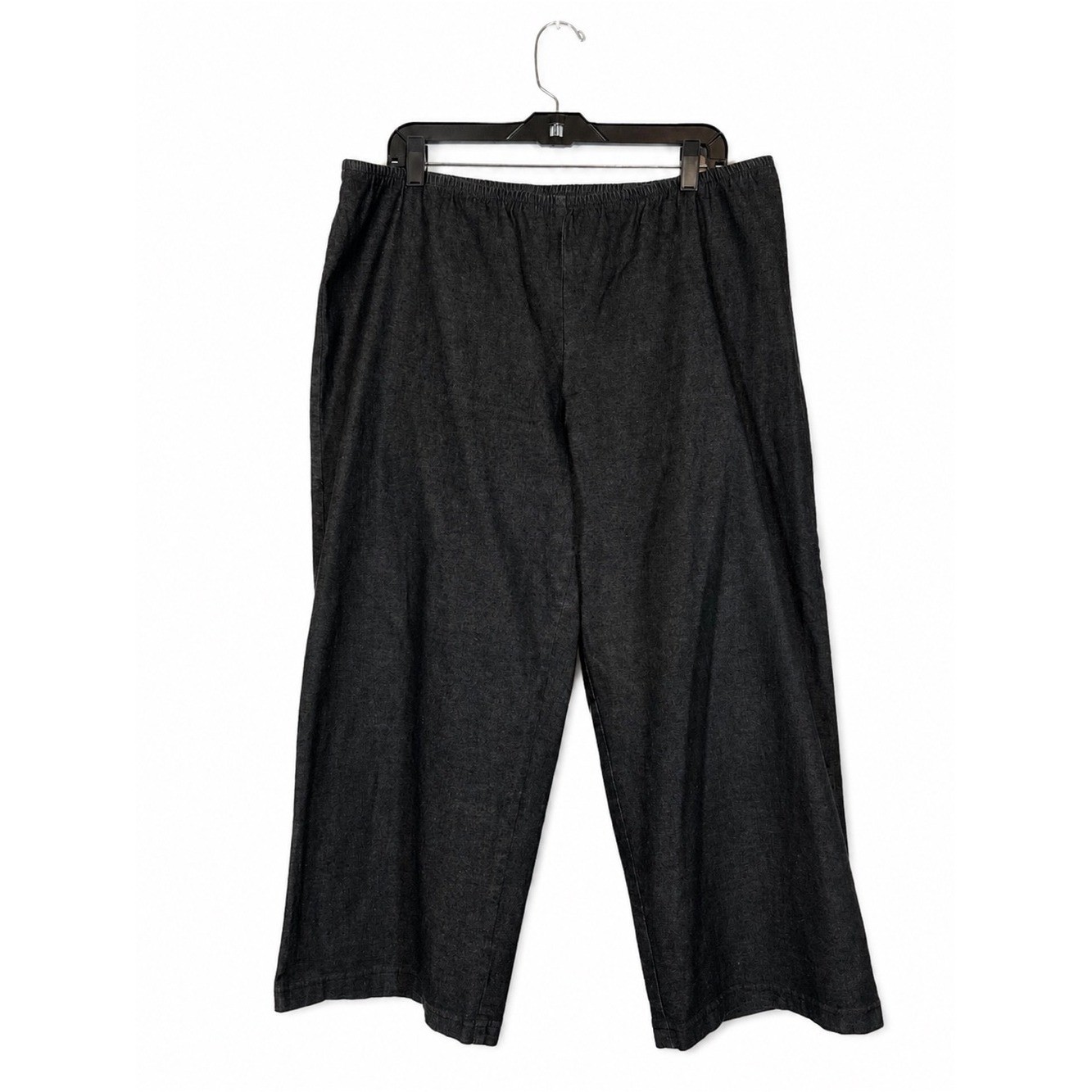 Eileen Fisher Cotton Pants Trousers Sz XL Gray 90s Minimalist Clean Girl Office