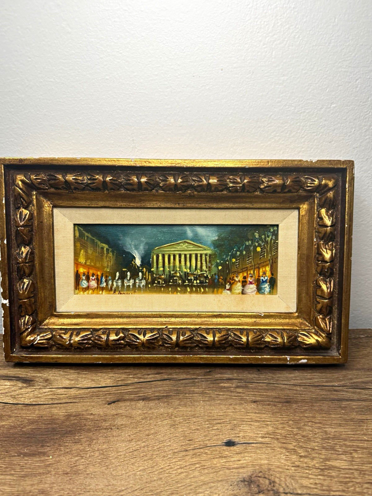 Vintage Andre Masset original oil French in custom frame