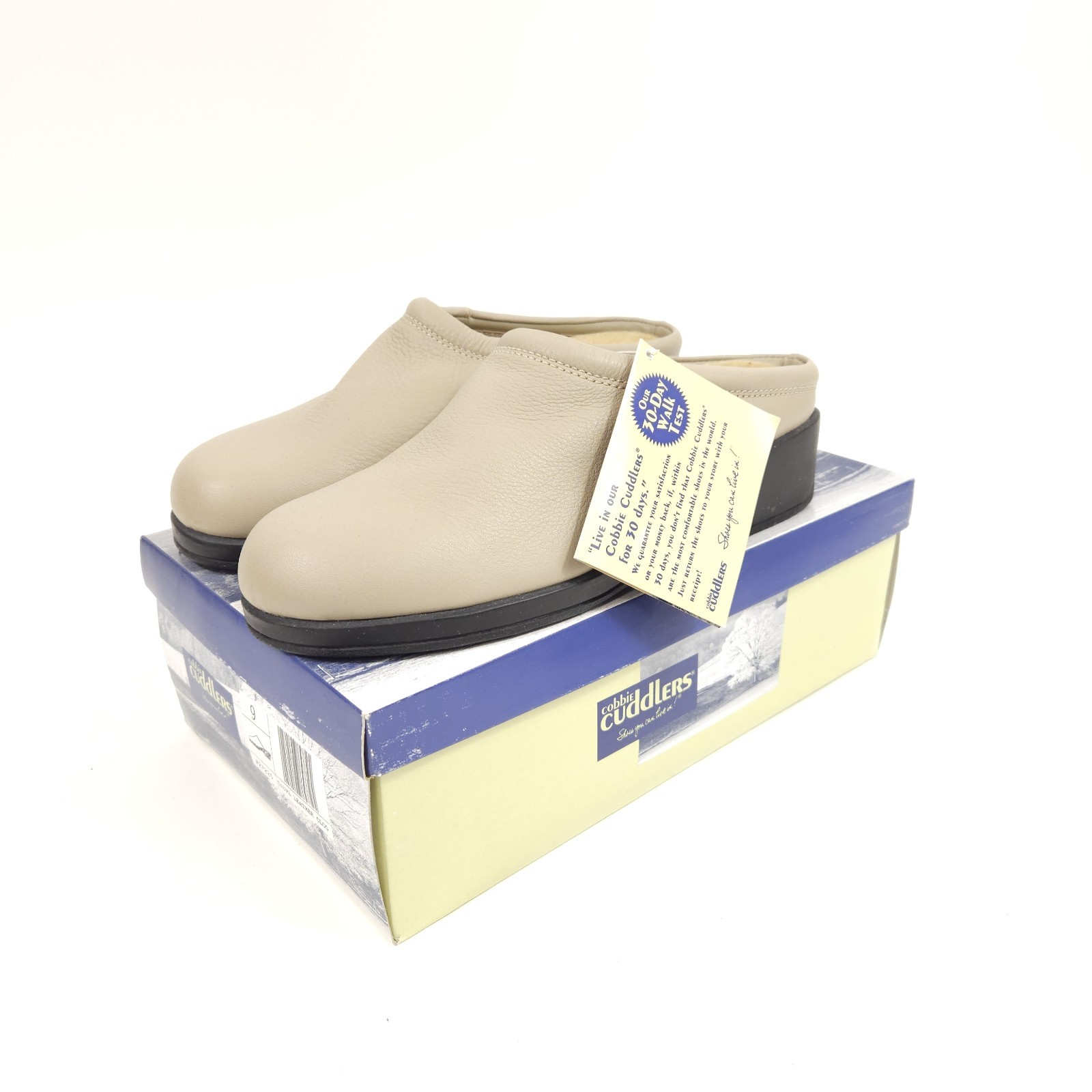 Cobbie Cuddler Slip On Shoes New With Box Womens Size 9 Brown Taupe Leather Clog