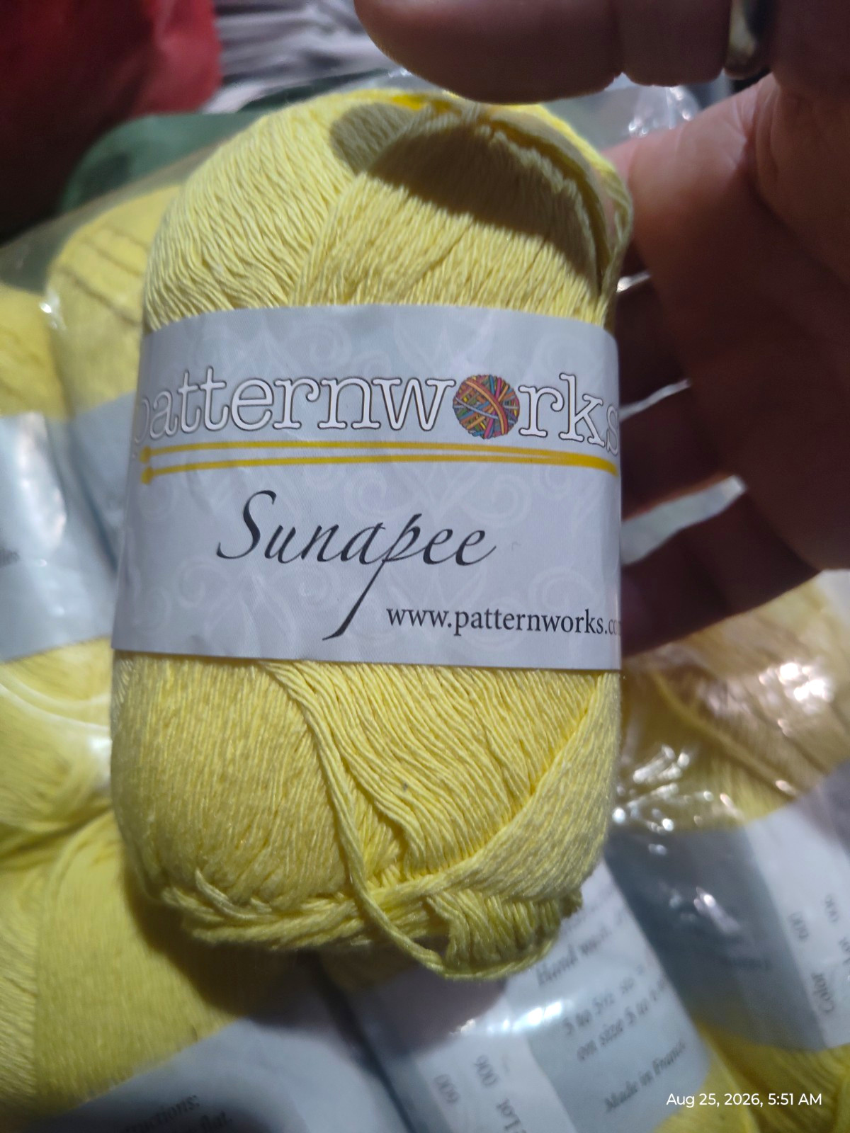Patternworks Sunapee Yellow DK/Light Worsted Yarn Skein Plain Classic MPN 600 Patternworks Sunapee Yellow DK/Light Worsted Yarn Skein Plain Classic MPN 600