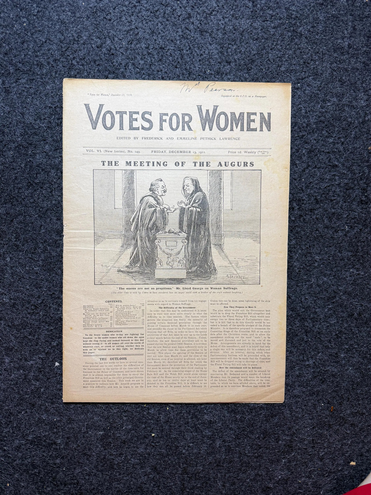 1912 Womens Liberation Newspaper, Feminist Suffragist Ephemera, Original Antiqu