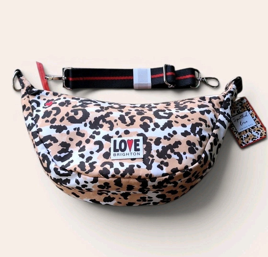 Brighton Spotted Love Wing Bag Leopard Animal Print Crossbody Purse New NWT