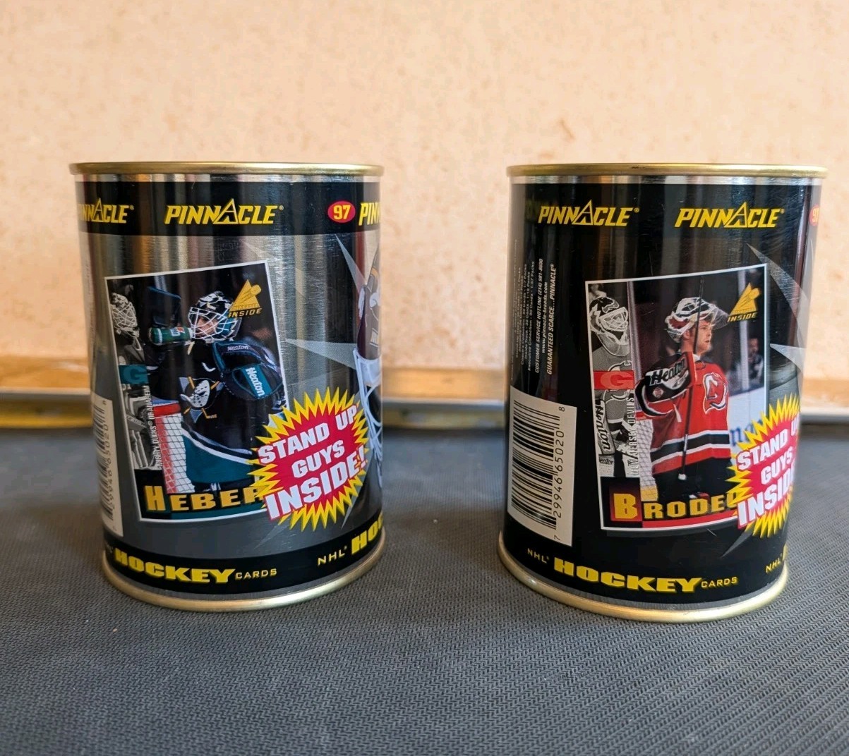 1997-98 Pinnacle Inside NHL Hockey – Guy Hebert & Martin Brodeur Sealed Can Lot