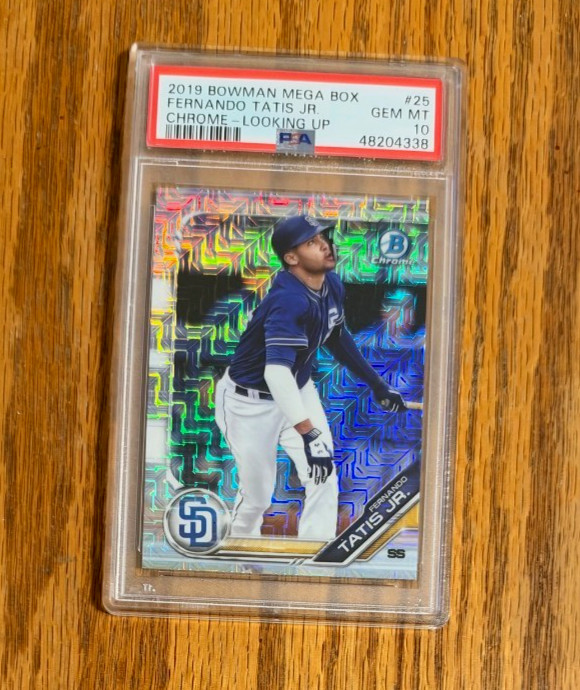 2019 Bowman Mega Box Fernando Tatis Jr #25 Chrome-Looking Up PSA 10 Gem Mint RC